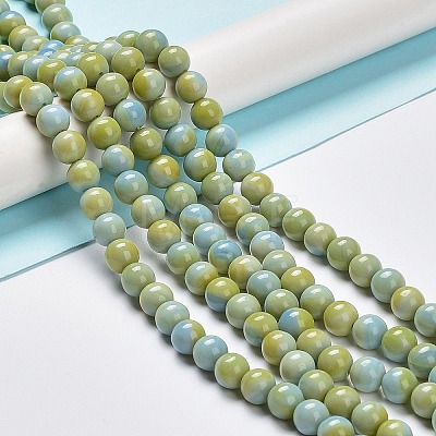 Glass Round Beads Strands GLAA-M044-01C-1