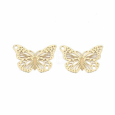 Rack Plating 304 Stainless Steel Filigree Connerctor Charms LS-STAS-T057-48G-1