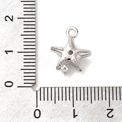 Marine Animal Theme Platinum  Brass Micro Pave Clear Cubic Zirconia Pendants KK-U031-01P-06-1