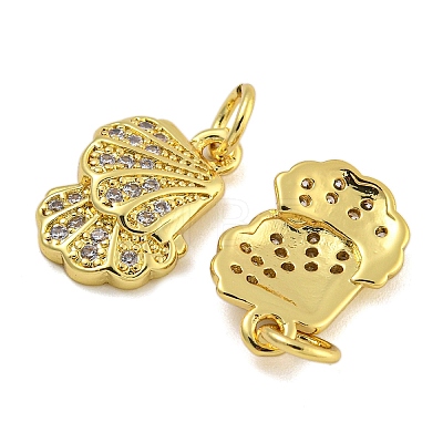 Rack Plating Brass Micro Pave Cubic Zirconia Pendants KK-I718-27G-03-1