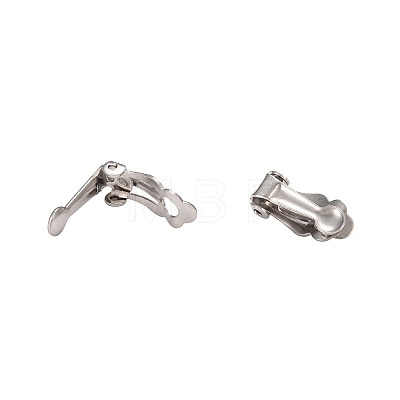 Tarnish Resistant 304 Stainless Steel Clip-On Earrings Findings X-STAS-Q185-01-1