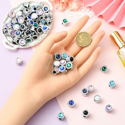 Alloy Acrylic European Beads FIND-YWC0011-04A-1