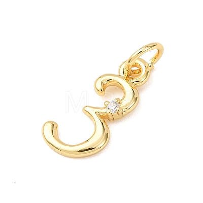 Brass Micro Pave Cubic Zirconia Pendants KK-D019-28G-03-1