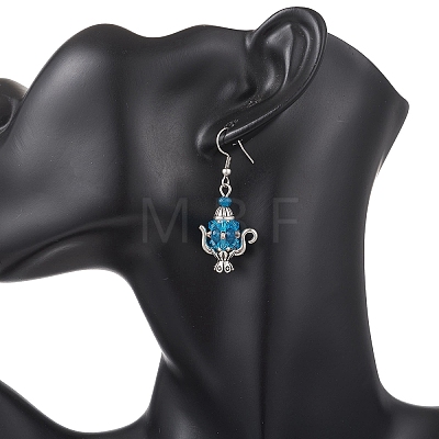 Glass Seed Beaded Dangle Earrings EJEW-MZ00703-1