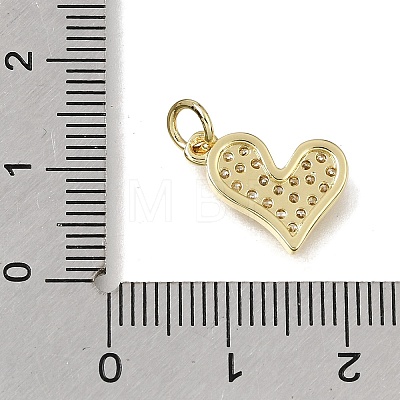 Brass Micro Pave Clear Cubic Zirconia Charms CU-L001-19G-06-1