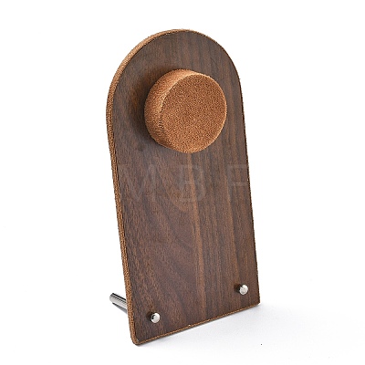 Desktop Wooden Bracelet Display Stands with Velvet Mat and Iron Support ODIS-C013-03C-1
