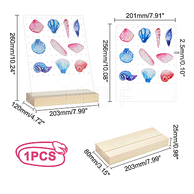 Acrylic Earrings Display Stands ODIS-WH0011-44-1