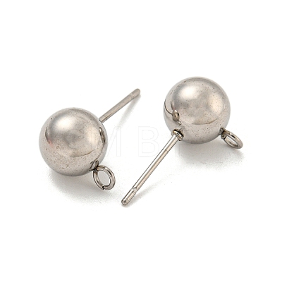 Non-Tarnish 304 Stainless Steel Stud Earring Findings STAS-O004-10F-P-1