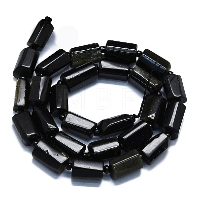 Natural Golden Sheen Obsidian Beads Strands G-K245-I11-01-1