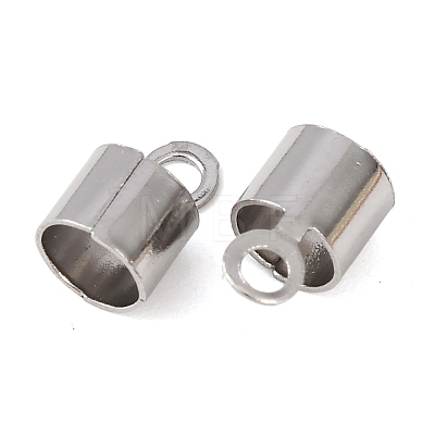 304 Stainless Steel Fold Over Crimp Cord Ends STAS-P434-05F-P-1