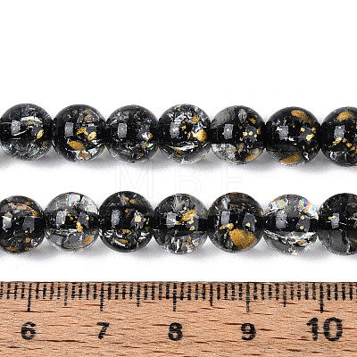 Crackle Transparent Glass Beads Strands GLAA-N030-8mm-01A-1