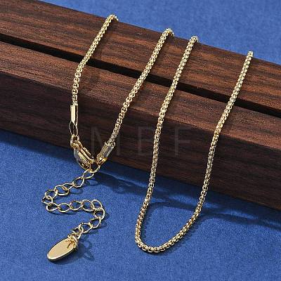 1.5mm Brass Box Chain Necklaces KK-K398-29G-1