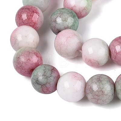 Opaque Ombre Effect Dyed Glass Beads Strands GLAA-Q106-04A-15-1