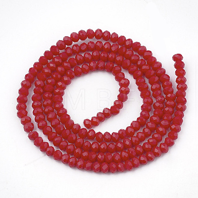 Opaque Solid Color Glass Beads Strands GLAA-S178-14B-02-1