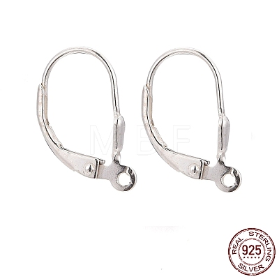 925 Sterling Silver Leverback Hoop Earring Findings STER-A002-181-1