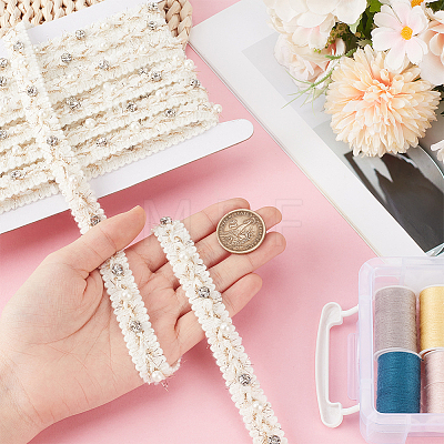 5Yards Polyester Lace Ribbons OCOR-GF0006-22-1