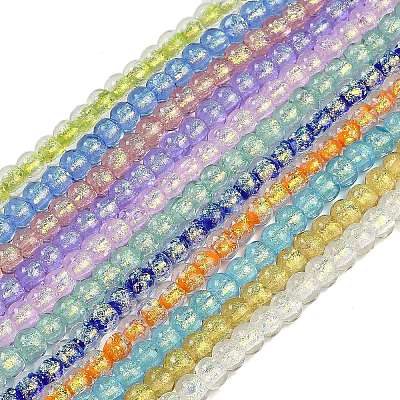 Handmade Foil Lampwork Beads Strands FOIL-K003-04-1