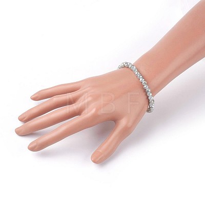 Electroplate Glass Beads Stretch Bracelets BJEW-JB04021-1