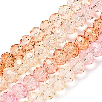 Transparent Painted Glass Beads Strands DGLA-A034-T8mm-A20-1