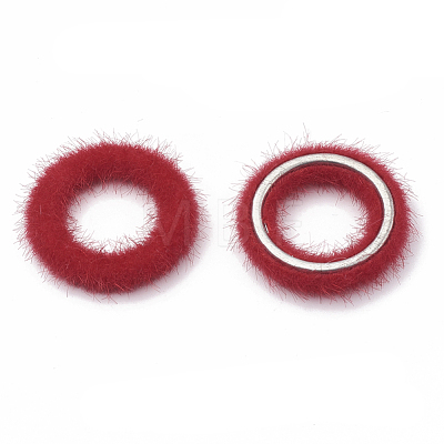 Faux Mink Fur Covered Linking Rings X-WOVE-N009-07G-1