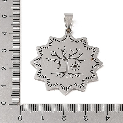 Non-Tarnish 201 Stainless Steel Pendants STAS-s126-05P-1