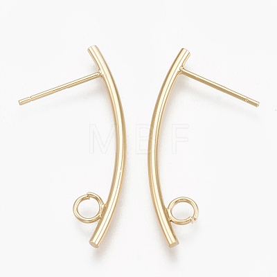 Brass Stud Earring Findings KK-S348-111-1