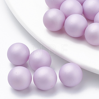 Eco-Friendly Plastic Imitation Pearl Beads X-MACR-S277-10mm-B-1