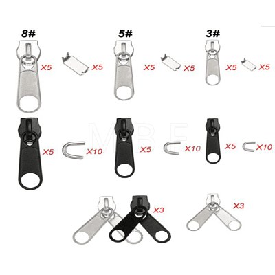 84pcs Zipper Repair Kit X-PALLOY-WH0020-06-1
