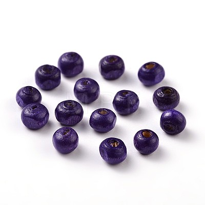 Dyed Natural Wood Beads WOOD-Q006-6mm-12-LF-1