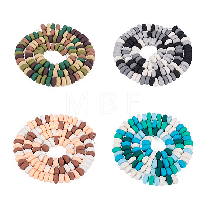 Cheriswelry 4 Strands 4 Style Handmade Polymer Clay Beads CLAY-CW0001-04-1