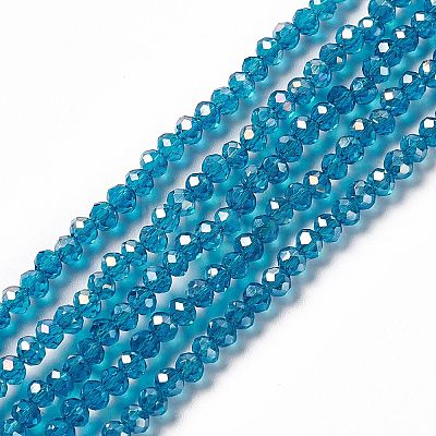 Electroplate Glass Beads Strands LS-EGLA-R048-2mm-17-1