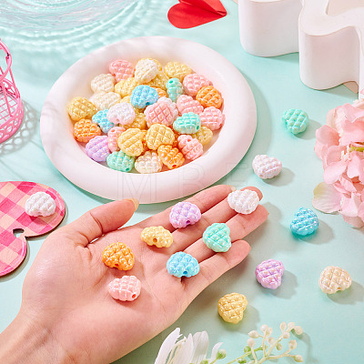 50Pcs Opaque Acrylic Beads OACR-TA0004-65-1