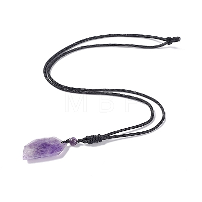 Natural Gemstone Dagger Shape Pendant Necklace for Women G-E588-02-1