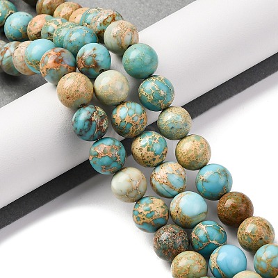 Dyed Natural Regalite/Imperial Jasper/Sea Sediment Jasper Beads Strands G-B124-C03-07-1