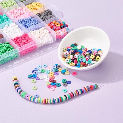 4224Pcs 24 Colors Handmade Polymer Clay Beads CLAY-YW0001-16-1