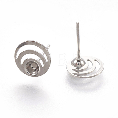 304 Stainless Steel Ear Stud Components STAS-G187-08P-1