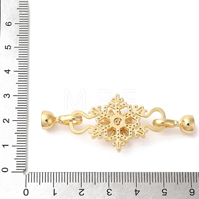 Brass Micro Pave Clear Cubic Zirconia Fold Over Clasps KK-A227-25G-1