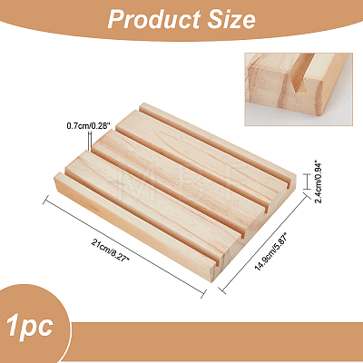 4-Slot Rectangle Wood Ring Display Stands RDIS-WH0006-27-1