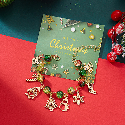 Christmas Alloy Beads Charm Bracelets FS-WGF0FCC-02-1