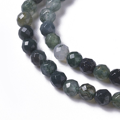 Natural Moss Agate Beads Strands G-F596-21-3mm-1