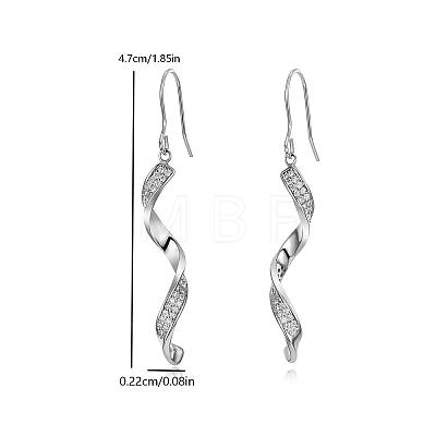925 Sterling Silver Pave Moissanite Dangle Earrings for Women UU0527-1