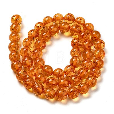Resin Imitation Amber Beads Strands RESI-Z017-01B-1