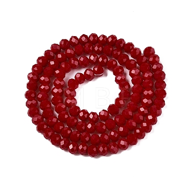 Opaque Solid Color Imitation Jade Glass Beads Strands EGLA-A044-P4mm-D02-1