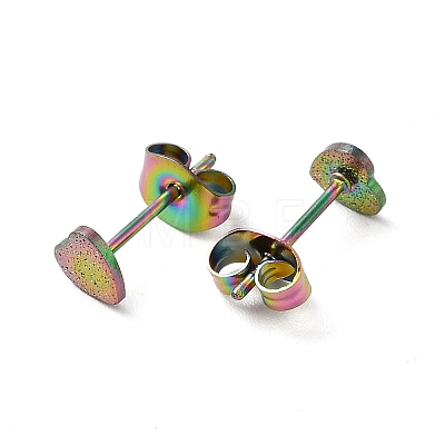 Ion Plating(IP) 304 Stainless Steel Haart Stud Earrings for Women EJEW-K243-02M-1