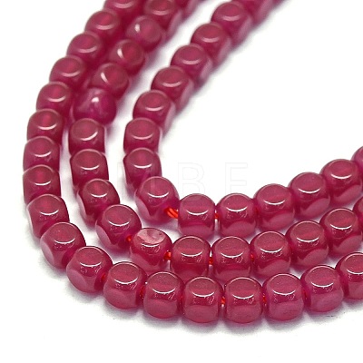 Lab Grown Red Corundum Beads Strands G-G106-N01-01-1-1