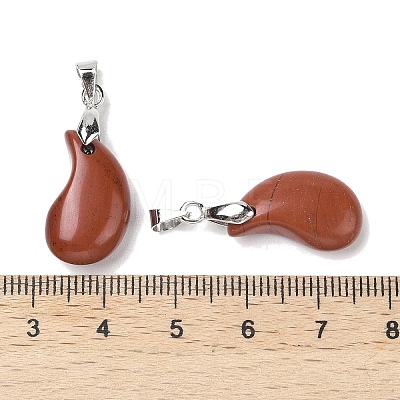 Natural Red Jasper Pendants G-NH0025-14P-02-1