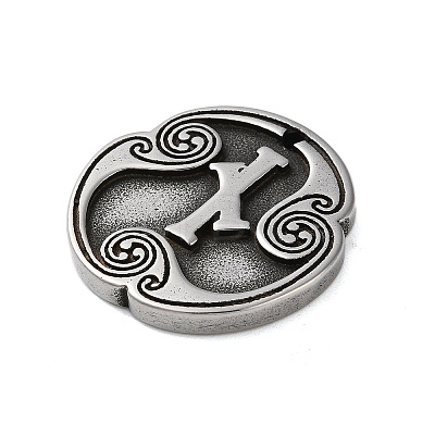 Rune Letters Alloy Pendants PALLOY-S193-01AS-10-1