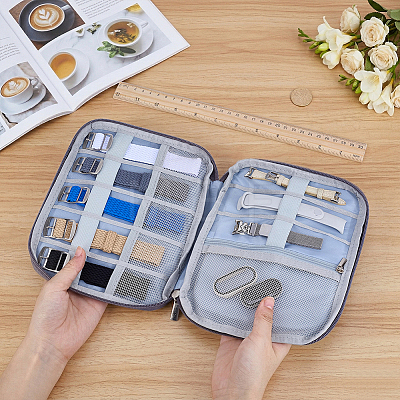 1Pc Potatble Nylon Jewelry Organizer Zipper Bags AJEW-MA0001-64D-1