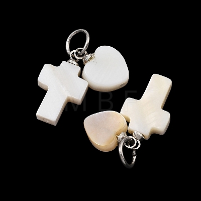 Natural Shell Pendants PALLOY-JF05786-1