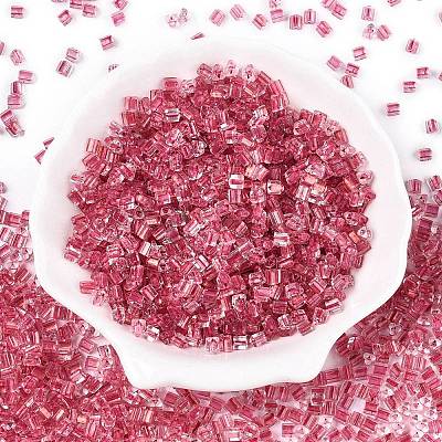 6/0 Transparent Inside Colours Glass Seed Beads SEED-N006-003K-1